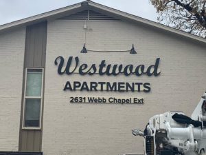 Irving Business Signs that Sell westwood apartments sign 300x225